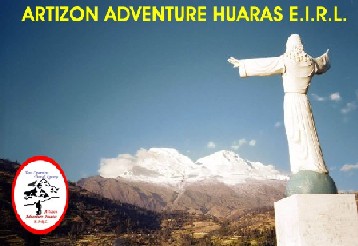 Cristo de Yungay y Nevado de Huascaran